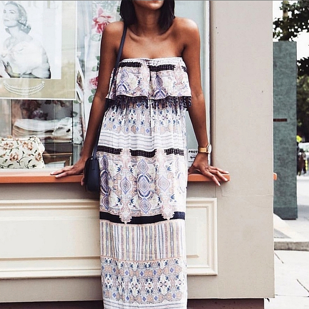 EUC Effortlessly Chic Favorite Pinkblush Boho Dress
